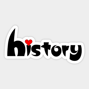 History Small Heart Sticker